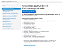 Tablet Screenshot of abstammungsurkunde.com